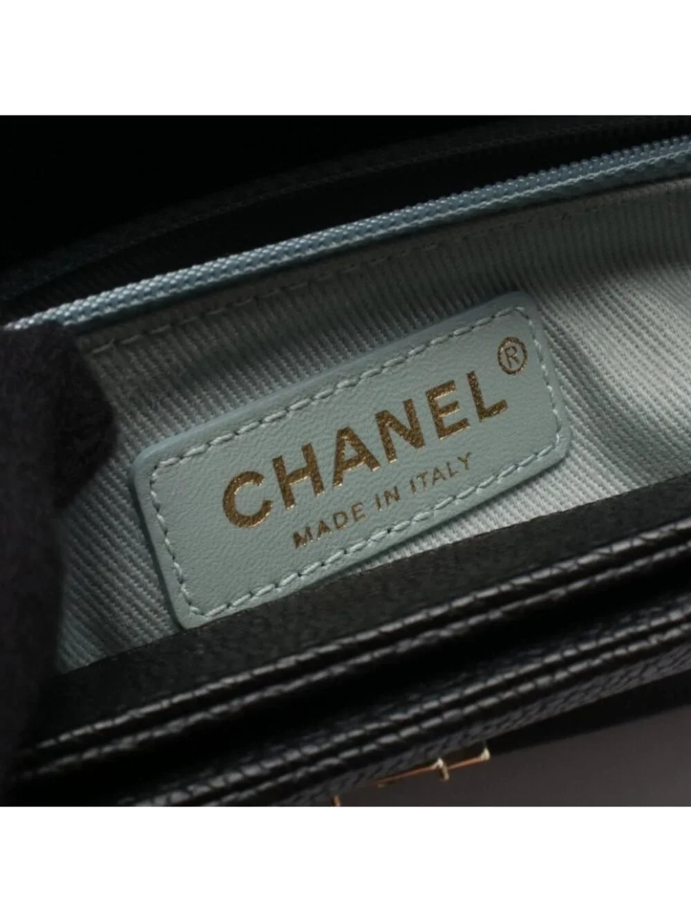 Chanel Shoulder Bag Quilted Half Coco Black Caviar Leather 2-Way Chain
